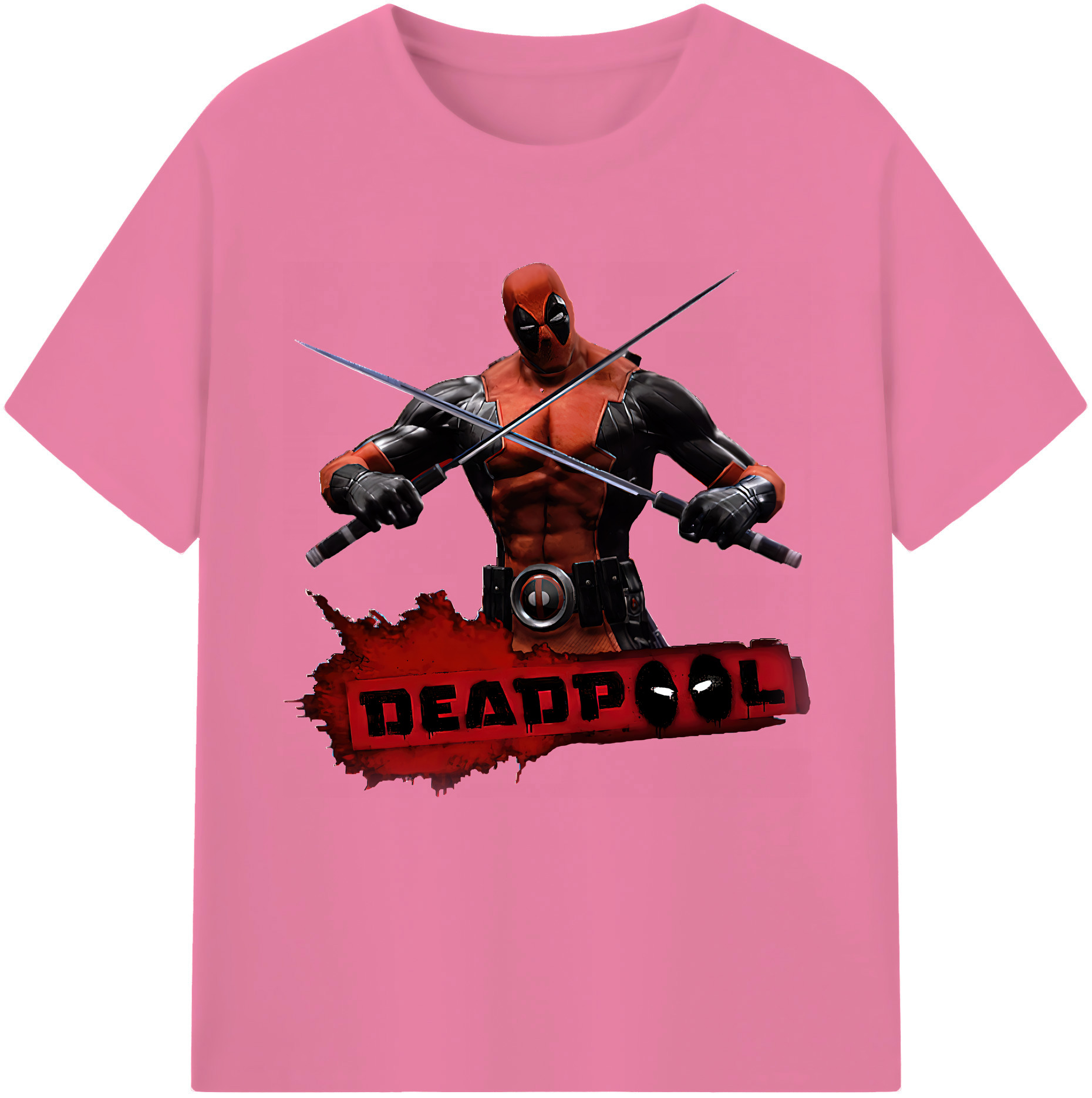 （画像用） Deadpool デッドプール 綿100％半袖Tシャツ（フロントプリント）